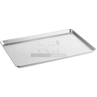 12 BRAND NEW SCRATCH AND DENT! Choice 407BUNFULL Full Size 18" x 26" 19 Gauge Wire in Rim Aluminum Bun Pan / Sheet Pan. 12 Times Your Bid!
