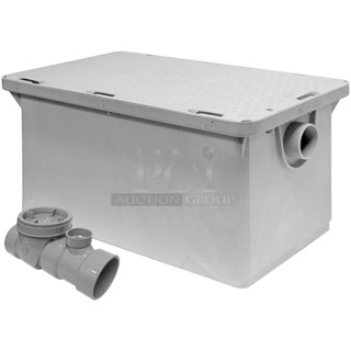 BRAND NEW SCRATCH AND DENT! Endura 3925XTA03 50 lb. 25 GPM Grease Trap with 3" Hub