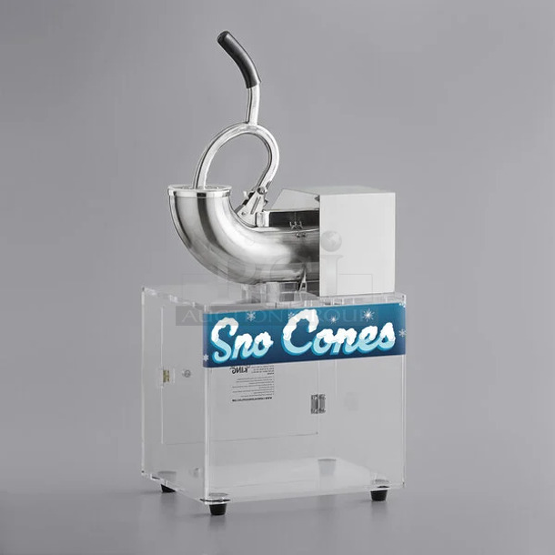 BRAND NEW SCRATCH AND DENT! Carnival King 382SCM250 Sno Cone Ice Machine. 120 Volts, 1 Phase. Tested and Working!  - Image 1 of 9