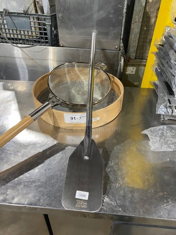 MISCELLANEOUS! Round Mesh Strainer, Flour Sifter And Carlisle Paddle! 3x Your Bid! - Image 2 of 9