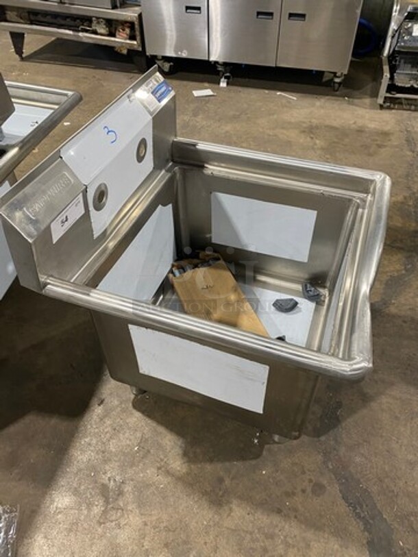NEW! SCRATCH-N-DENT! Sapphire Single Compartment Prep Sink! All Stainless Steel! With Legs! Model: SMS2020 - Image 5 of 9