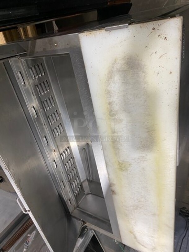 Adcraft Commercial Refrigerated Sandwich Prep Table! With Commercial Cutting Board! With 2 Door Underneath Storage Space! All Stainless Steel! On Casters! Model: SL2D SN: 6012426511030643 115V - Image 8 of 9