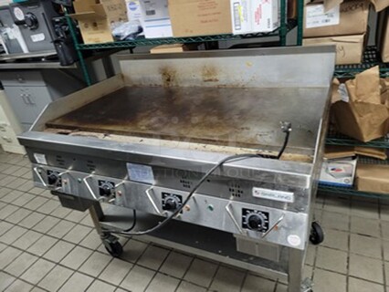 48" Natural Gas|Garland Griddle W/ Stand on casters!