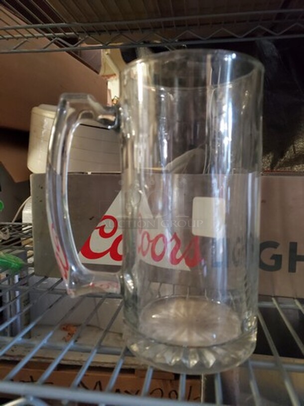 24 Oz Beer Mugs. Heavy Glass