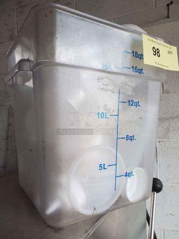 Winco Clear Square Storage Container 18Qt. - Image 2 of 2