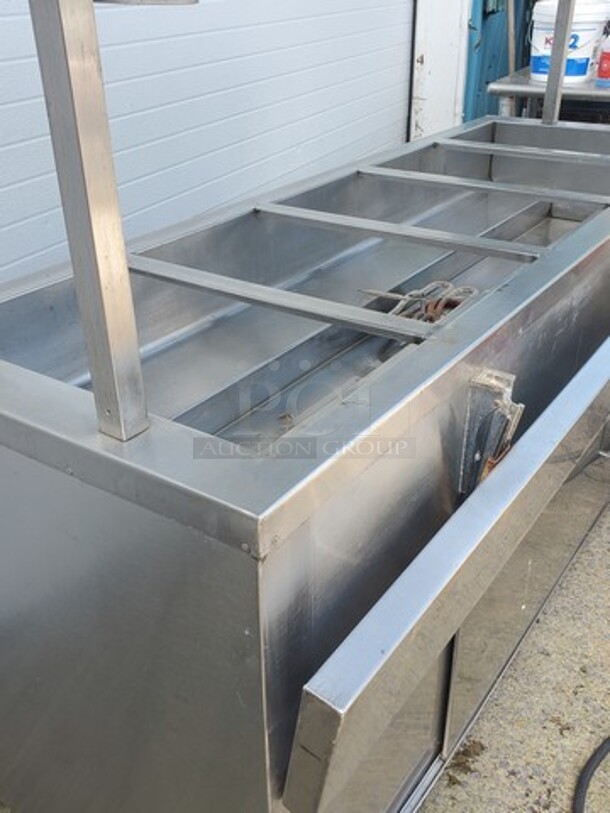 J&S Kitchen Equipment 5 Bay Steam Table/Buffet Table w/ Heat Lamps|On Casters! (Missing Tag) 72"X24"X35" - Image 4 of 6