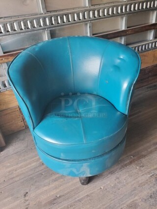 Blue, Single Sofa Chair (The item have some signs of cosmetic wear)