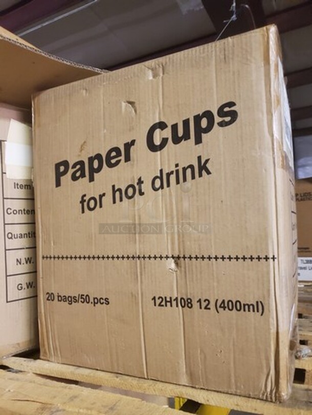 12oz Paper Cup Full Box 20Bags/50pcs BIDX2 - Image 1 of 4