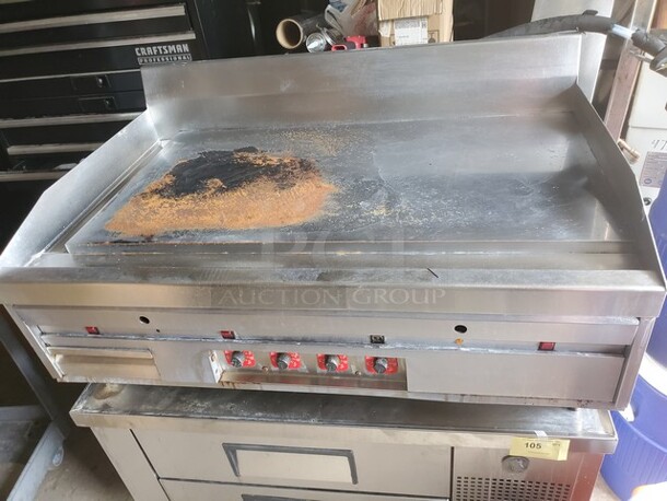 Magikitch’n Natural Gas 48" Countertop Chrome Flat Griddle 48X31X17 - Image 1 of 5