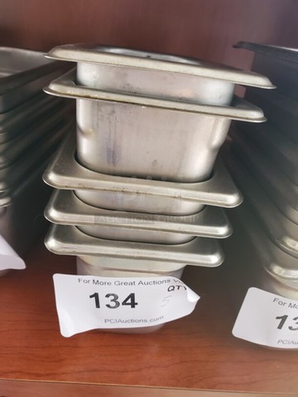 Lot of 5 Stainless Steel Food Pans - Image 1 of 2
