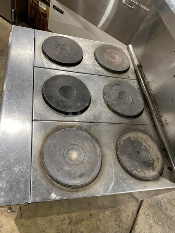 Sweet! Imperial Electric Powered 6Burner Hot Plate Range w/ Oven and Raised Back Splash! Stainless Steel! 
 - Image 5 of 9