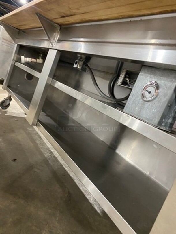 Commercial Electric Powered Steam Table! With Sneeze Guard! With Storage Space Underneath! All Stainless Steel! On Casters! - Image 8 of 9