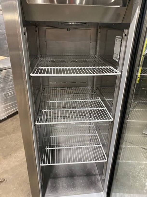 Hoshizaki Commercial Single Door Reach In Cooler! With View Through Door! Poly Coated Racks! Stainless Steel Body! On Casters! Model: CR1SFGYCR SN: F60129E 115V 60HZ 1 Phase - Image 5 of 9