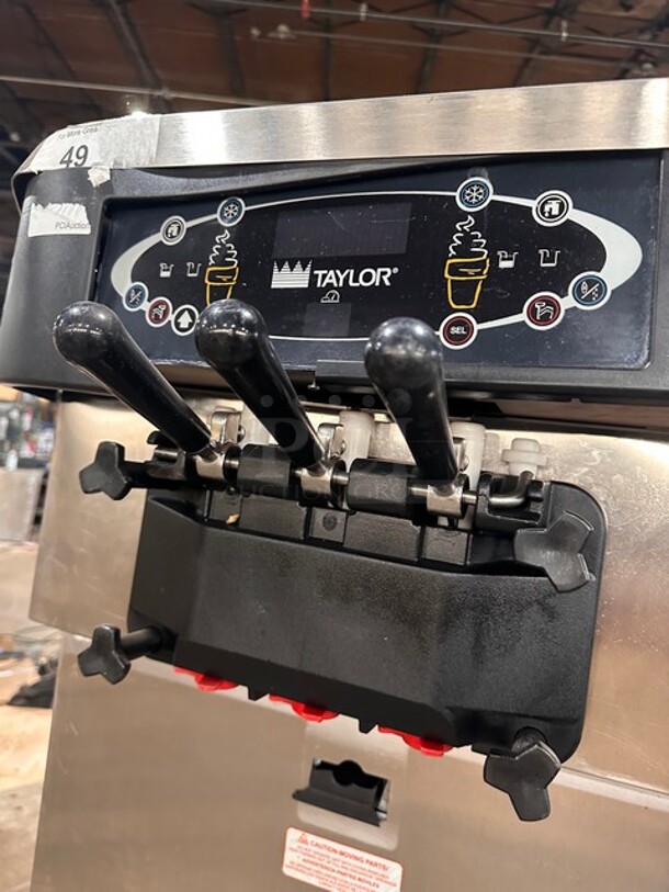 Taylor Crown Commercial 3 Handle Ice Cream Machine! All Stainless Steel! On Casters! Model: C72333 SN:M3087052 208-230V 1PH - Image 6 of 9