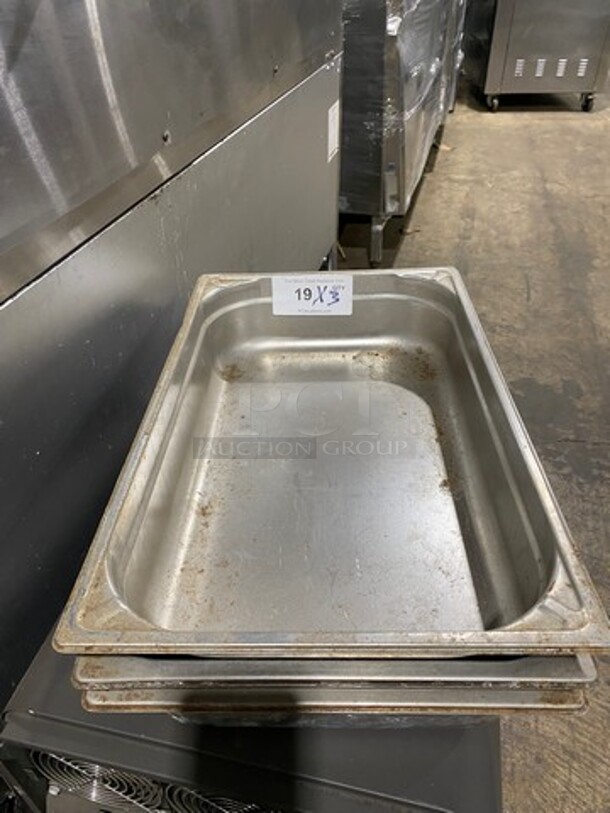 Commercial Steam Table/ Prep Table Food Pans! All Stainless Steel! 3x Your Bid!
