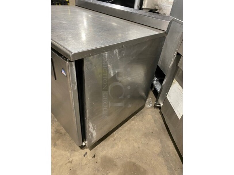 Everest 2 Door Lowboy/Worktop Cooler Table with raised Backsplash! Model ETR2! 115V 1 Phase! On Casters! - Image 2 of 8
