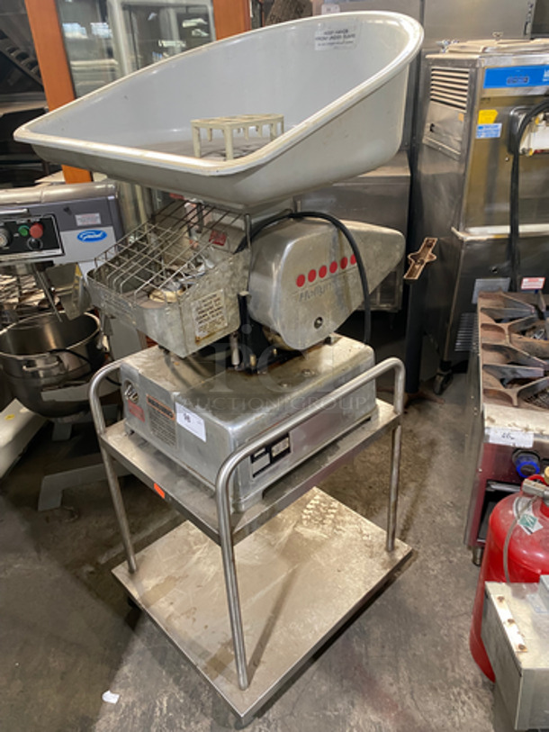 Hollymatic Commercial Food Portioning/ Patty Former Machine! On Equipment Stand! With Underneath Storage Space! All Stainless Steel! On Casters! WORKING WHEN REMOVED! Model: 54 SN: 58666 115V 60HZ 1 Phase - Image 4 of 11