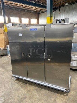 LATE MODEL! 2022 Jones Zylon Commercial Single Door Dry Food Transport Cart! All Stainless Steel! On Casters! Model: JZASS3D SN: 228075202