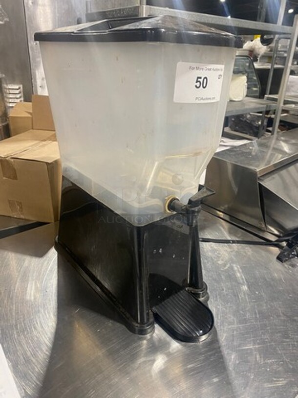 Countertop Beverage Dispenser! Clear And Black Poly! - Image 2 of 7
