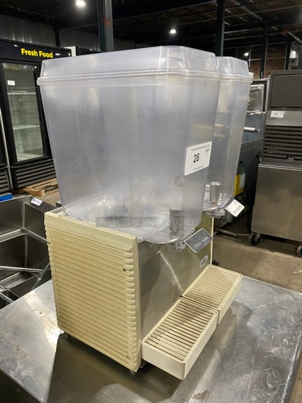 Crathco Commercial Countertop Dual Hopper Beverage Dispenser! With Poly Drip Tray! Clear Poly Jugs! Stainless Steel Body! Model: D254 SN: T209331 115V - Image 2 of 8