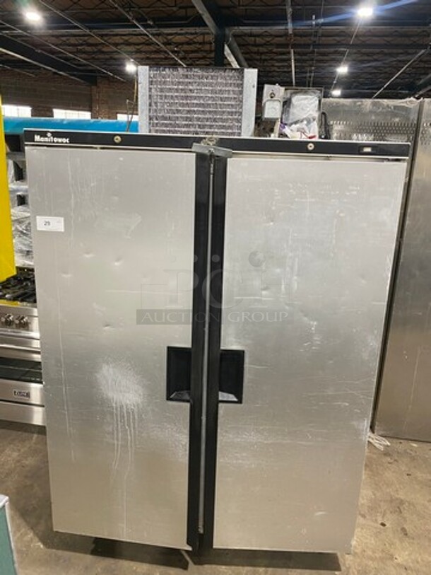 NICE! Manitowoc Two Door Stainless Steel Cooler! On Legs