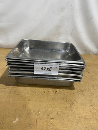 Commercial Stainless Steel Steam Table/Hotel Pans! 8X Your Bid!
