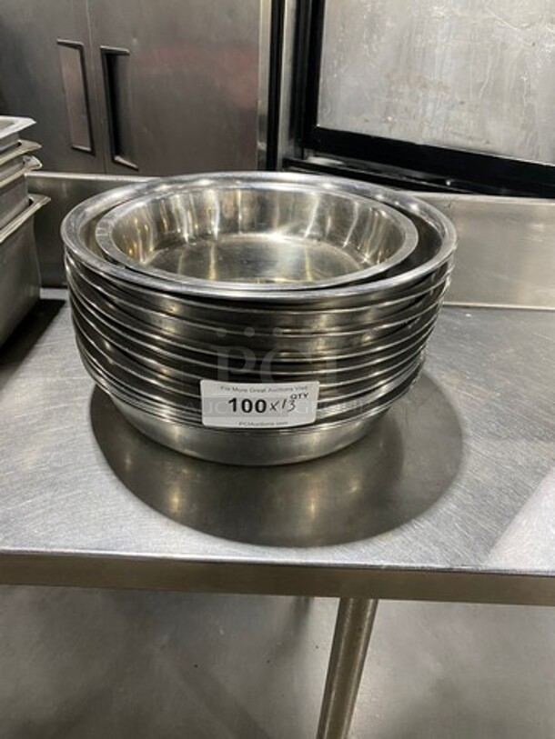 Stainless Steel Mixing Bowls! 13x Your Bid!