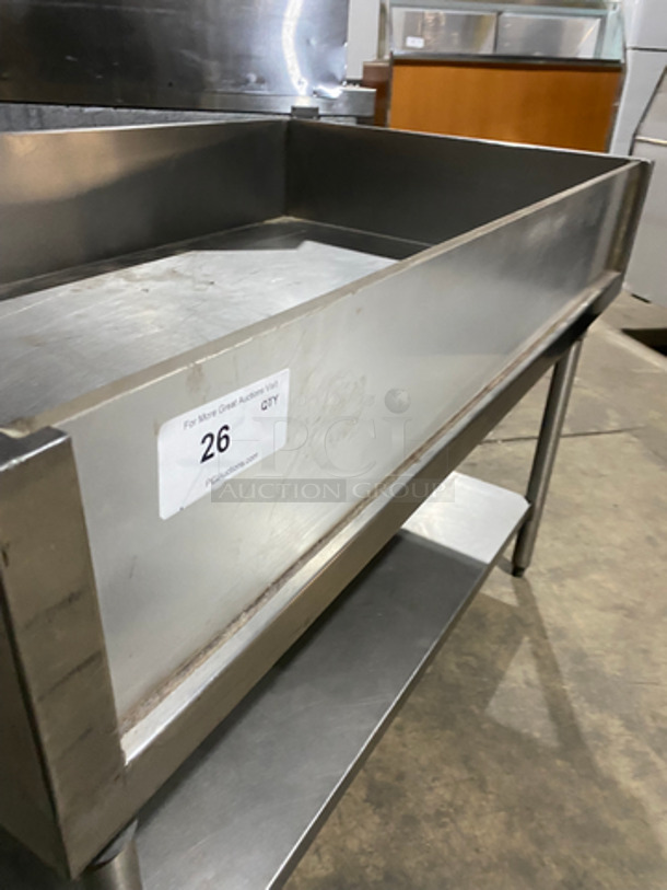All Stainless Steel Ice Bin Display Merchandiser! With Drain! Great For Seafood/ Drinks/ Cut Fruit Etc! With Storage Area Underneath! On Legs! - Image 8 of 8