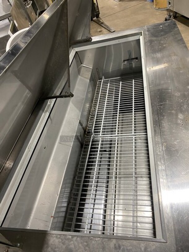 Universal Coolers Commercial Refrigerated Sandwich Prep Table! With 2 Door Underneath Storage Space! Poly Coated Racks! All Stainless Steel! REMOTE COMPRESSOR, NO COMPRESSOR! - Image 5 of 8