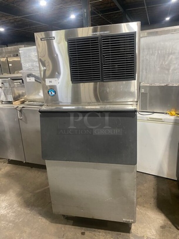 Hoshizaki Commercial Ice Maker Machine! With Commercial Ice Bin! All Stainless Steel! On Legs! Model: KML450MAH SN: N15485J 115/120V 60HZ 1 Phase - Image 1 of 8