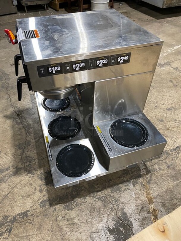 Bunn Stainless Steel Commercial Countertop Coffee Brewer! With 6 Warmers! On Legs! 120/208-240V 1 Phase! Model: AXIOM 0/6 TWIN SN: AXTN035927! - Image 2 of 7