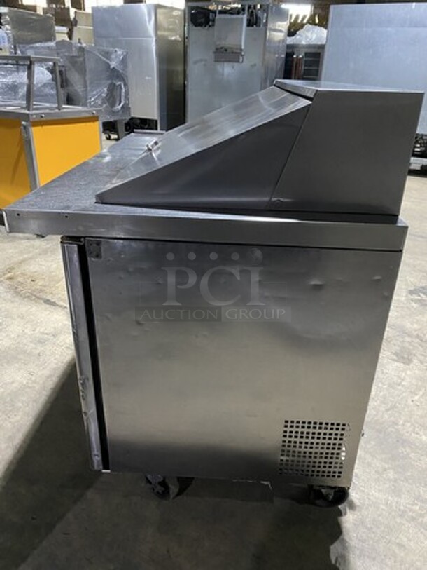 Atosa 48 Inch Mega Top Refrigerated Sandwich Prep Table! Model MSF8306GR! 115V 1 Phase! On Commercial Casters!  - Image 3 of 9