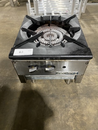 SWEET! Radiance Natural Gas Powered Single Jet Burner Stock Pot Range! Stainless Steel Body! On Small Legs!