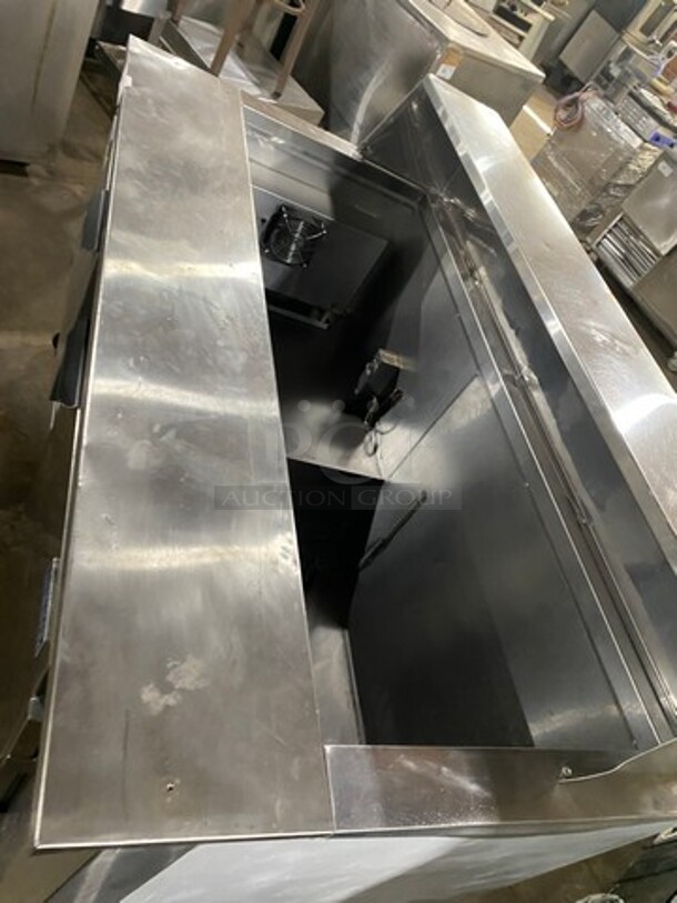 2012 Coolman Commercial Refrigerated Sandwich Prep Table! With 2 Door Underneath Storage Space! All Stainless Steel! On Casters! Model: CRI60BM SN: 114451 120V 60HZ 1 Phase - Image 9 of 10