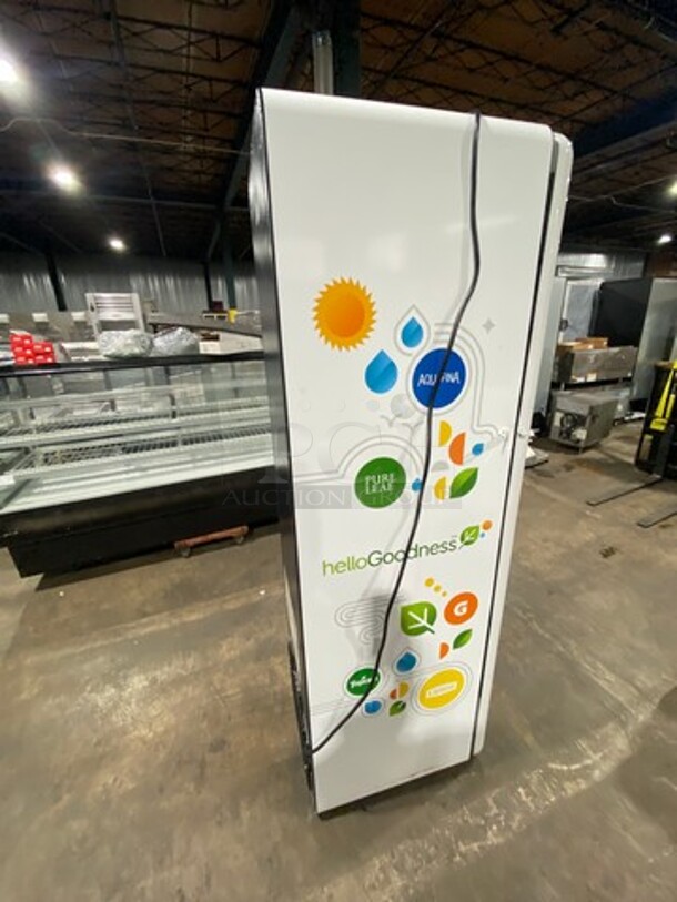 QBD Commercial Single Door Reach In Cooler Merchandiser! With View Through Door! Poly Coated Racks! Model: PC8LHC SN: 1GF171204426971 120V 60HZ 1 Phase - Image 4 of 8