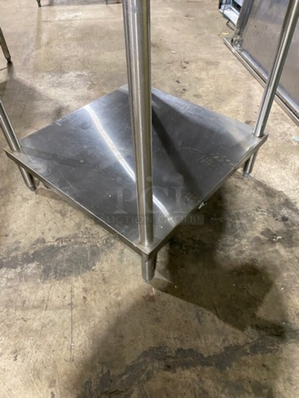 Solid Stainless Steel Work Top/ Prep Table! With Back And Side Splashes! On Legs! - Image 6 of 6