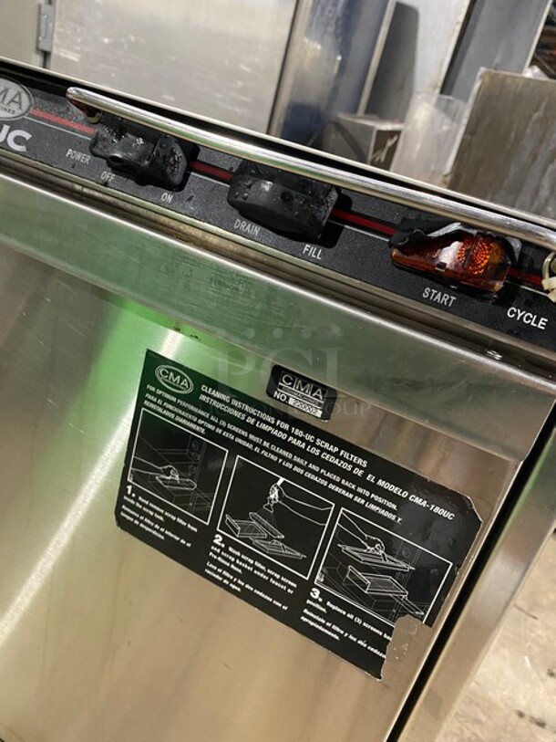 Nice! CMA Commercial Undercounter Dishwasher! All Stainless Steel! Natural Gas Powered! Model: CMA180UC 208V 60HZ 1 Phase - Image 6 of 8