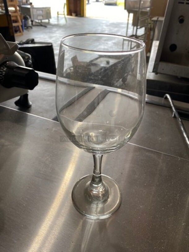 ALL ONE MONEY! Clear Glass Stemmed Wine Glasses! - Image 2 of 5
