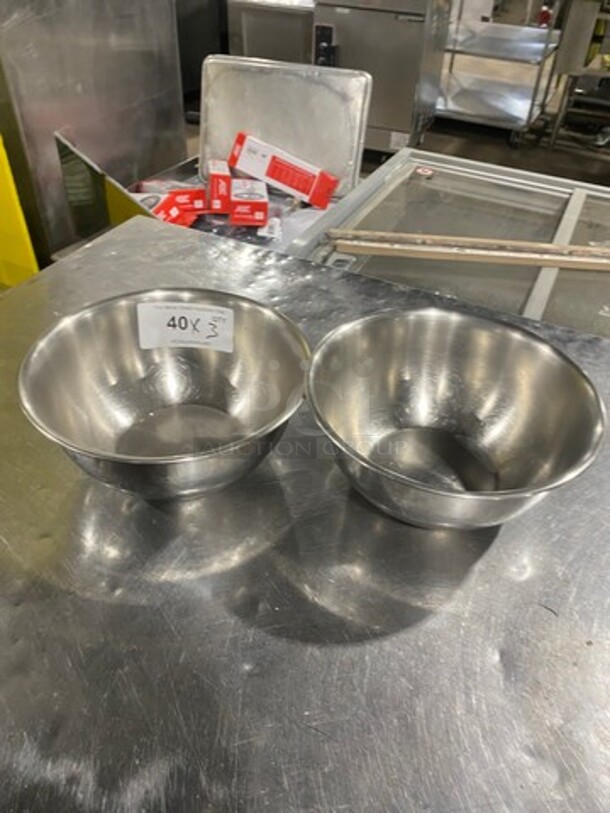 Winco Stainless Steel Assorted Size Mixing Bowls! 3x Your Bid! - Image 4 of 6