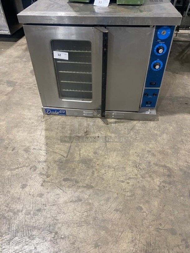 Duke Commercial Convection Oven! With View Through Doors! Metal Oven Racks! All Stainless Steel! Model: 6/13