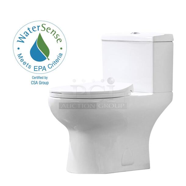 BRAND NEW SCRATCH AND DENT! Glacier Bay GBTO103 Elongated Two Piece Toilet