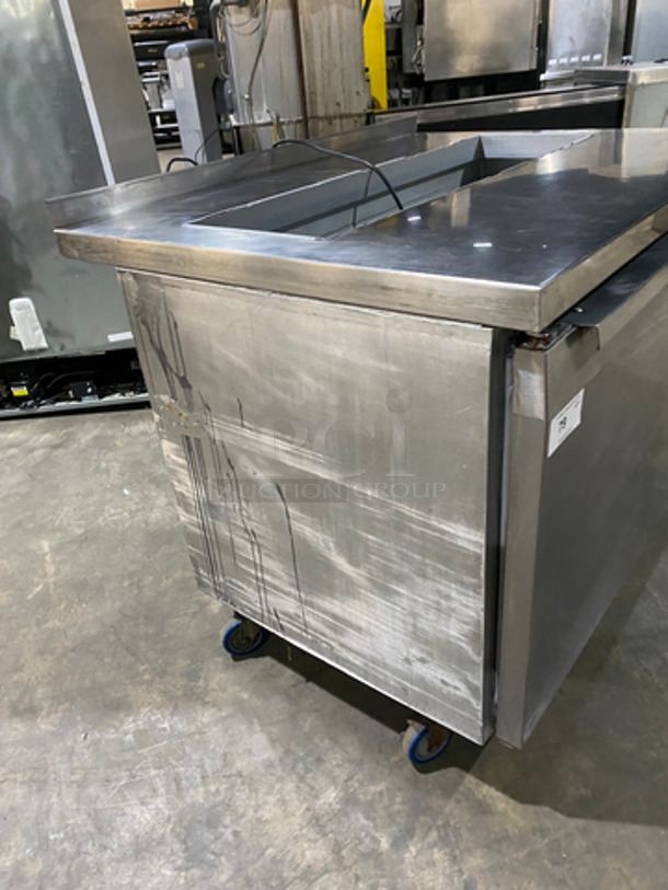 Continental Commercial Refrigerated Sandwich Prep Table! With 2 Door Underneath Storage Space! All Stainless Steel! On Casters! 115V 60HZ 1 Phase - Image 2 of 9