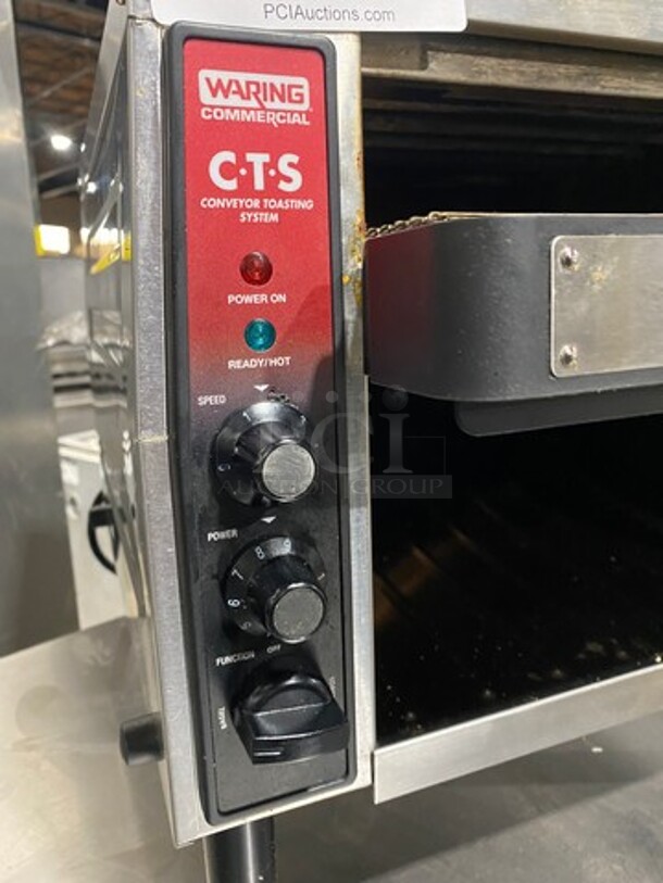 LIKE NEW! LATE MODEL! 2021 Waring Commercial Countertop Conveyor Toaster Oven! All Stainless Steel! On Legs! Model: CTS1000B 120V 60HZ 1 Phase - Image 7 of 8