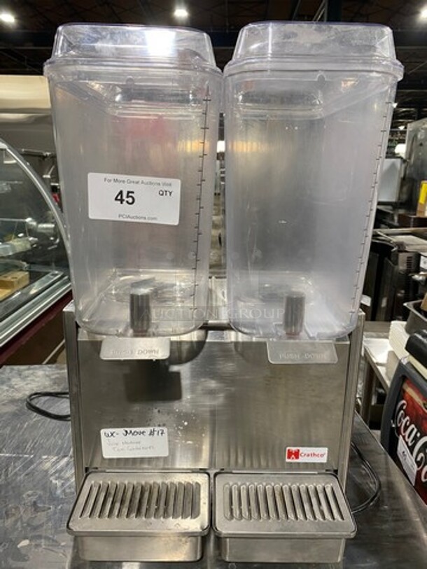 Crathco Commercial Countertop Dual Refrigerated Beverage Dispenser! - Image 1 of 8