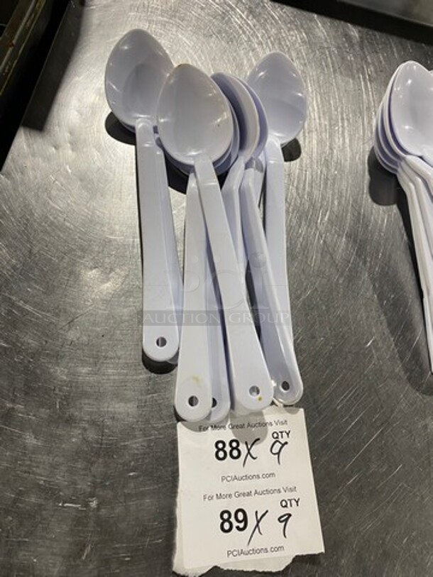 White Poly Serving Spoons! 9x Your Bid! - Image 1 of 5