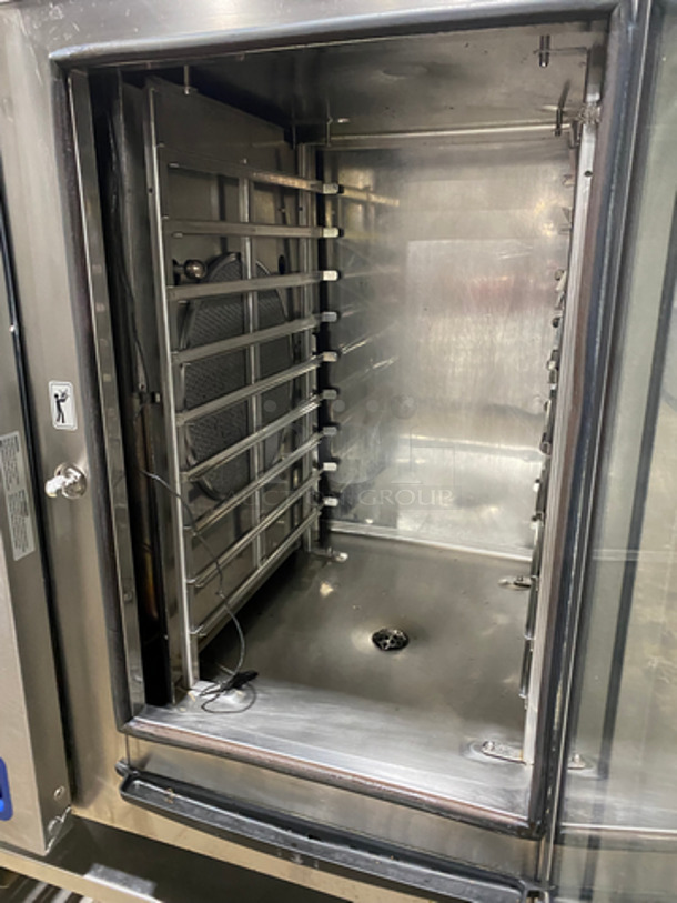 Eloma Commercial Gas Powered Combi Oven! Single View Through Door! On Stand! With Pan Rack Holder Underneath! All Stainless Steel! On Legs! Model: MULTIMAXB1011G - Image 5 of 10