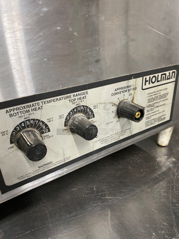 Holman Commercial Countertop Conveyor Pizza Oven! All Stainless Steel! On Small Legs! Model: 214HX SN: 179600030104 208V 60HZ 1 Phase - Image 7 of 8
