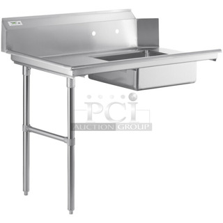 BRAND NEW SCRATCH AND DENT! Regency 600DDT48L 16 Gauge 4' Soiled / Dirty Dish Table - Left Drainboard. No Legs.