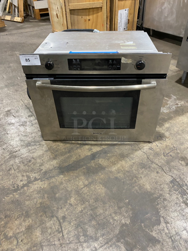 Bosch Single Wall Oven! Solid Stainless Steel! Model: HBL5045AUC SN: FD8710193414 120/208V 60HZ 1 Phase
