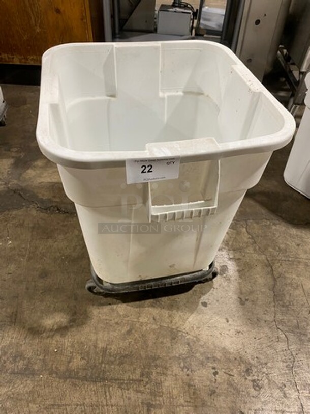 White Poly Open Ingredient Bin! On Dolly!